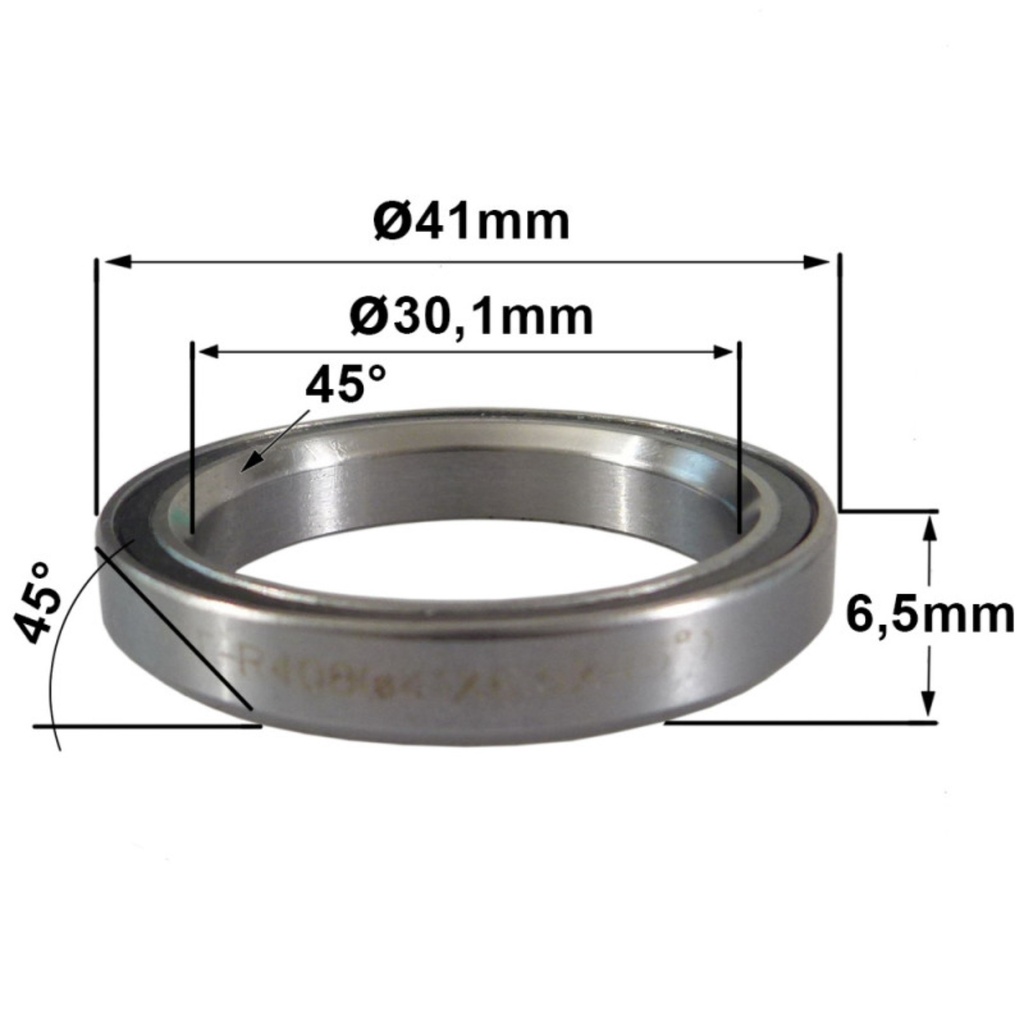 Roulement de Jeu de Direction R408 30.1 x 41 x 6.5 mm (45°/45°)