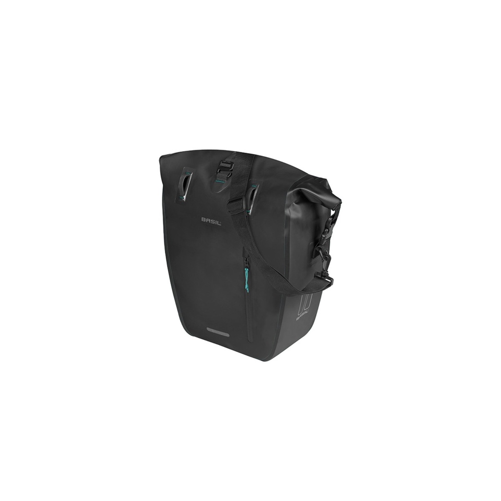 Sacoche arrière imperméable BASIL Rivo L MIK Hooks 25-31L - Noir