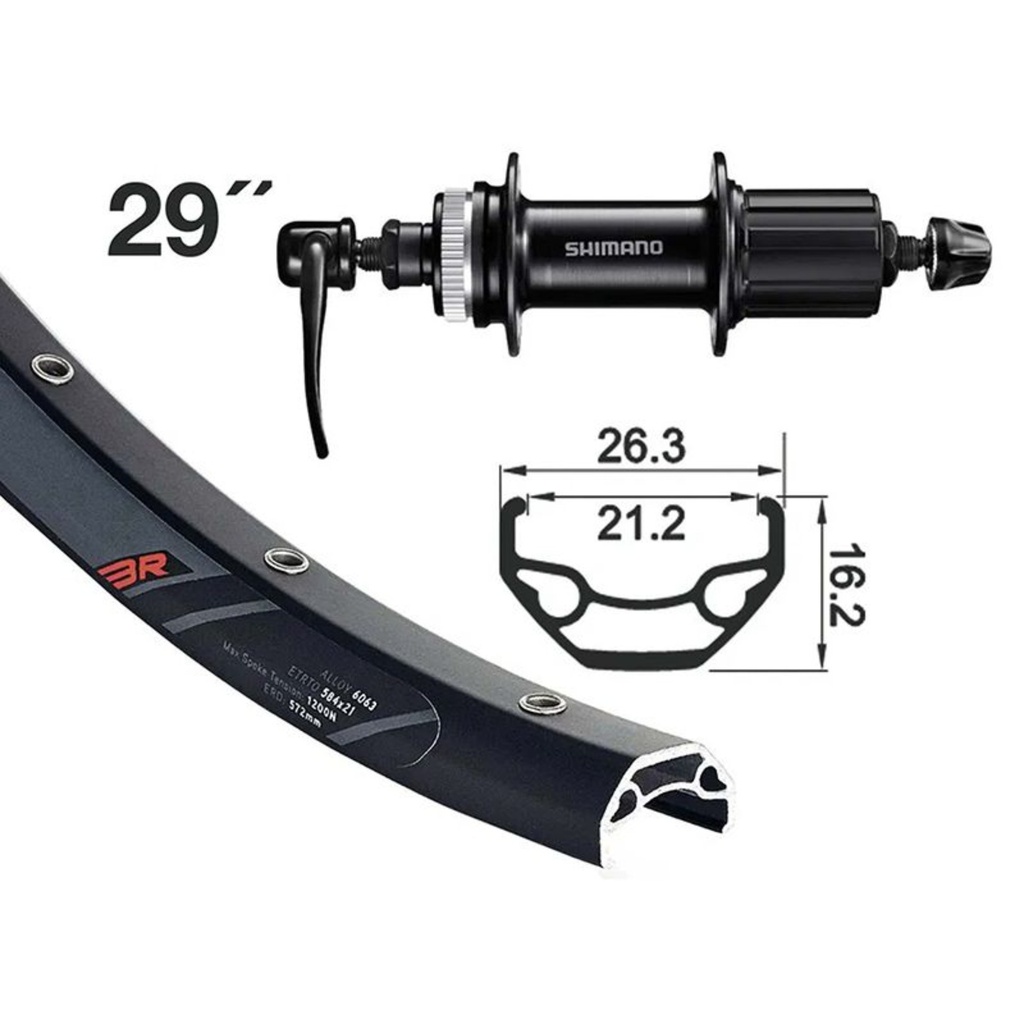 Roue Arrière Winora 28" (622-19) Rodi Rock 19