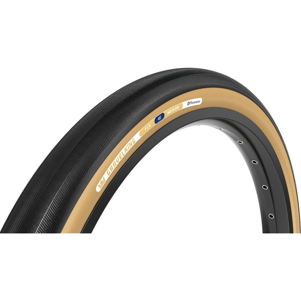 [2002000004700] Pneu Gravel Panaracer GravelKing Slick 700 mm Tubeless Ready Souple ZSG Gravel Compound BeadLock TuffTex Noir Flancs Marrons