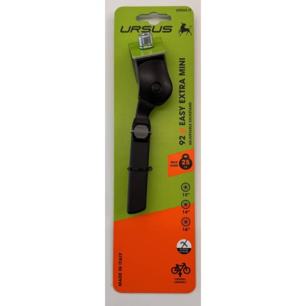 Béquille Centrale Ursus Easy Extra-Mini 92 - Alu 12-16" - Noir
