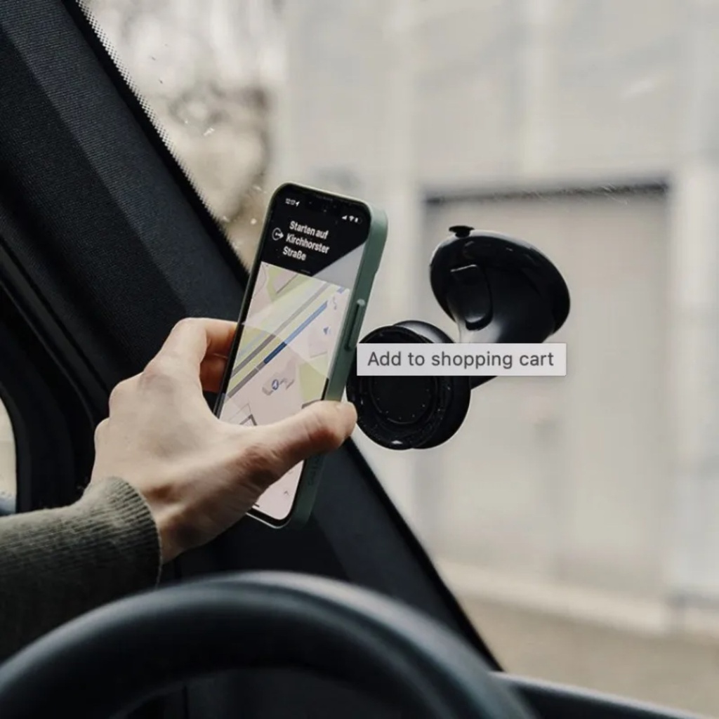 Support smartphone magnétique pour pare-brise - Fidlock VACUUM Car Suction Base